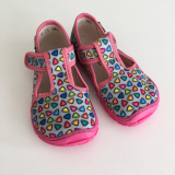 Fare Bare dětské papuče na suchý zip růžová