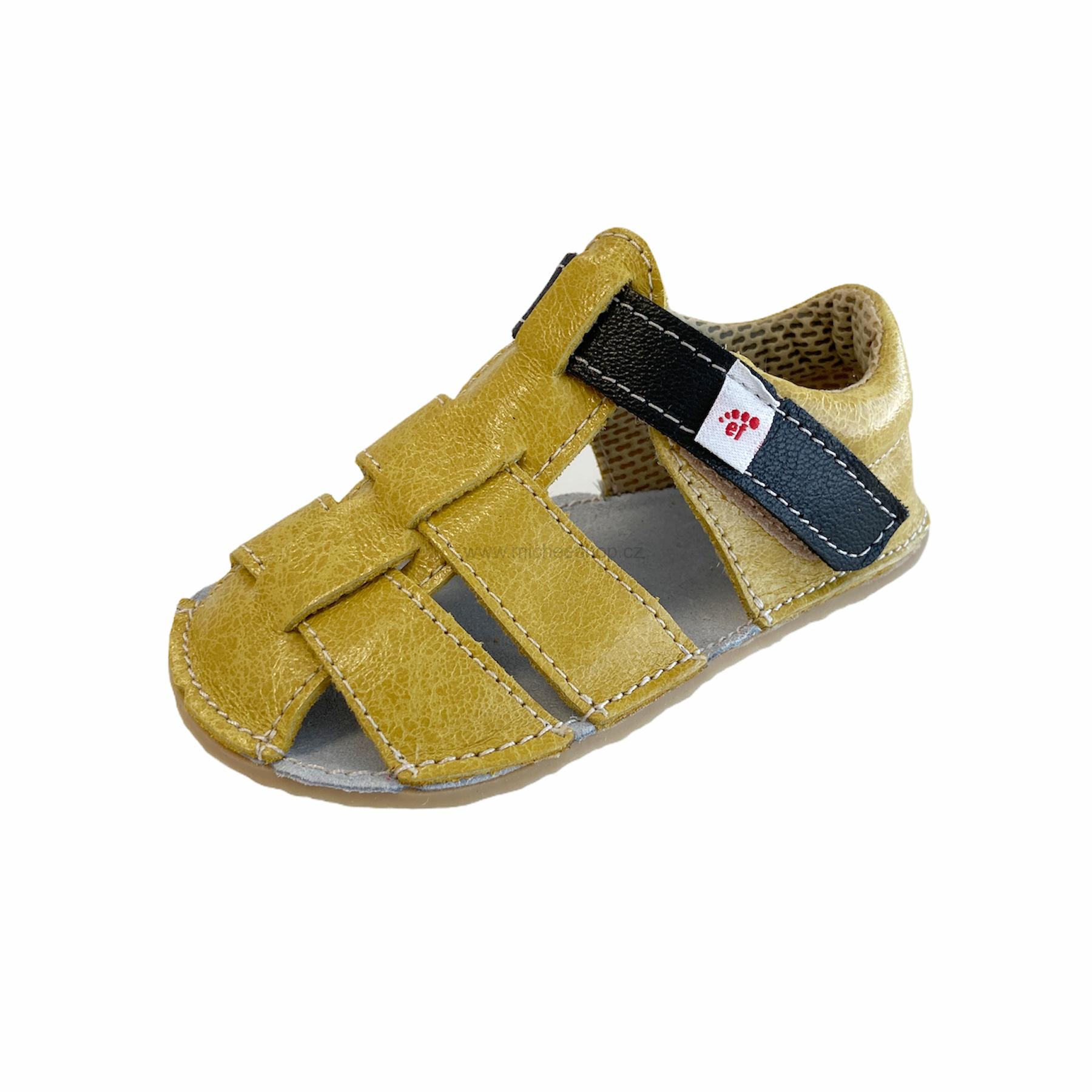 Sandálky EF Barefoot Žlutá vel. 33