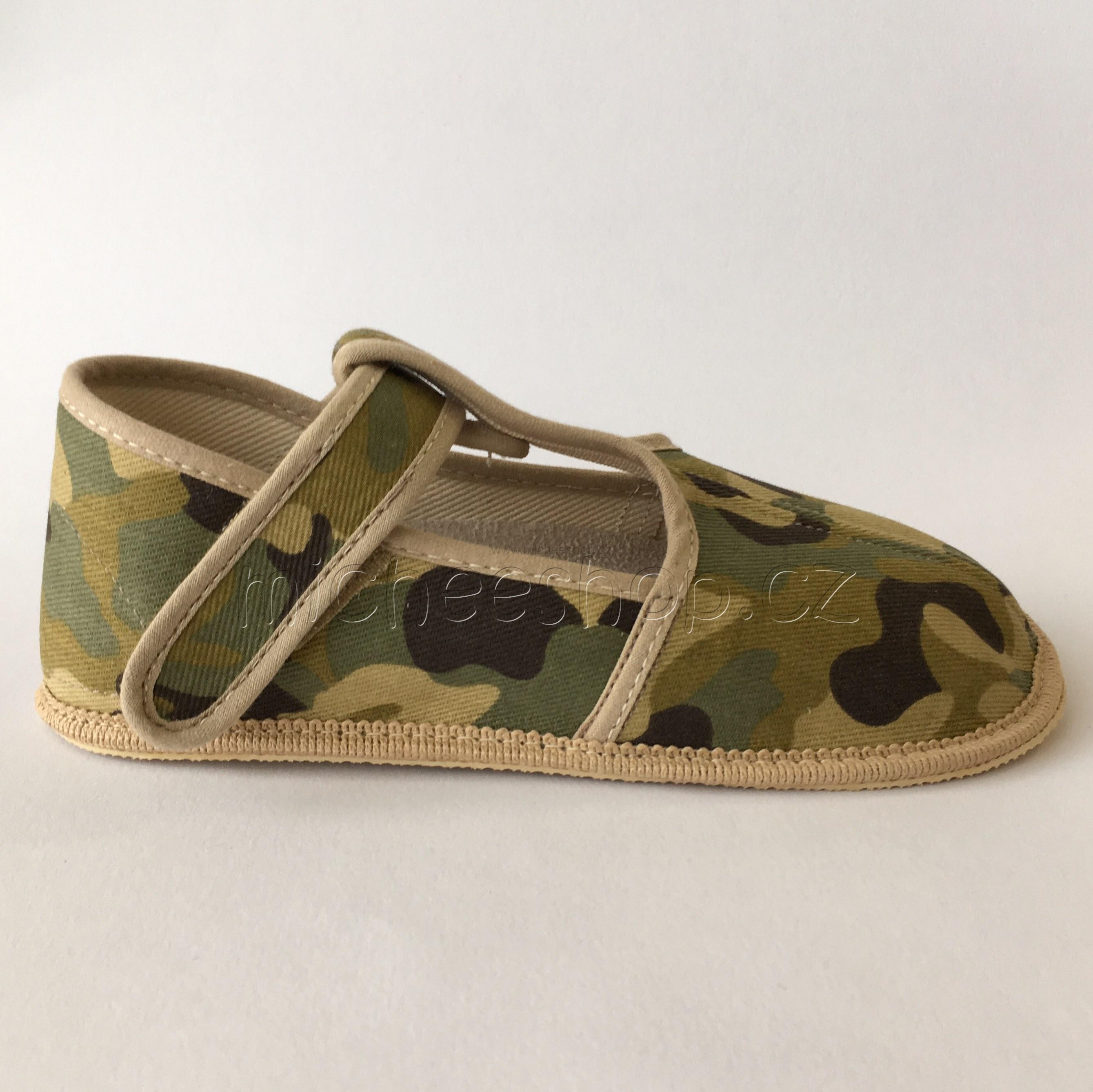 Beda Barefoot Textilní obuv BF 060010/W/02 vojenská