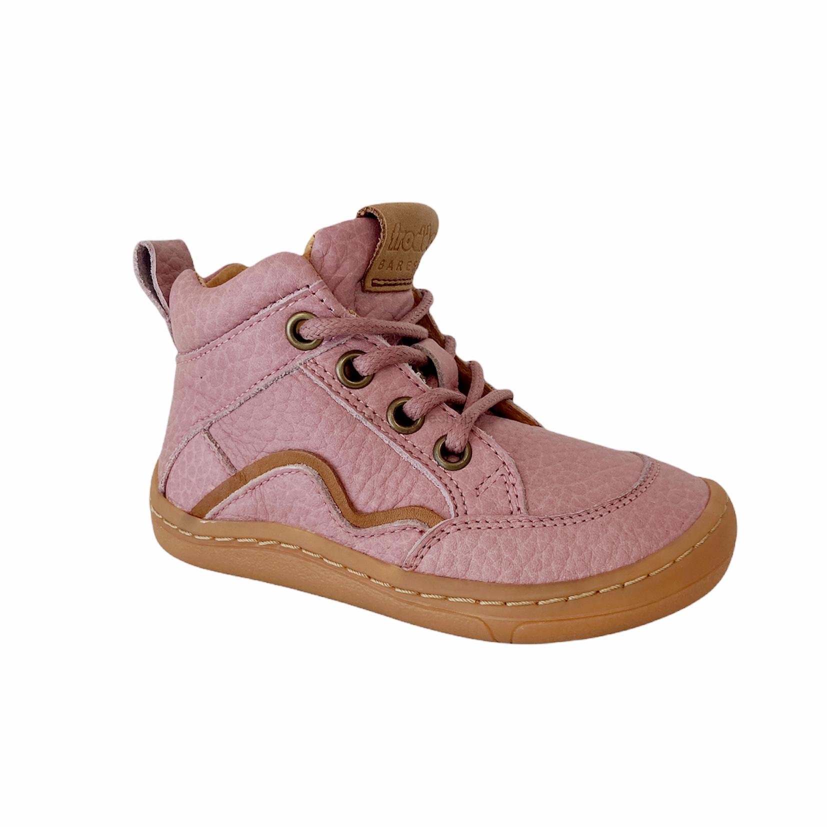 Froddo Barefoot podzimní kotníková obuv Lace-Up Pink