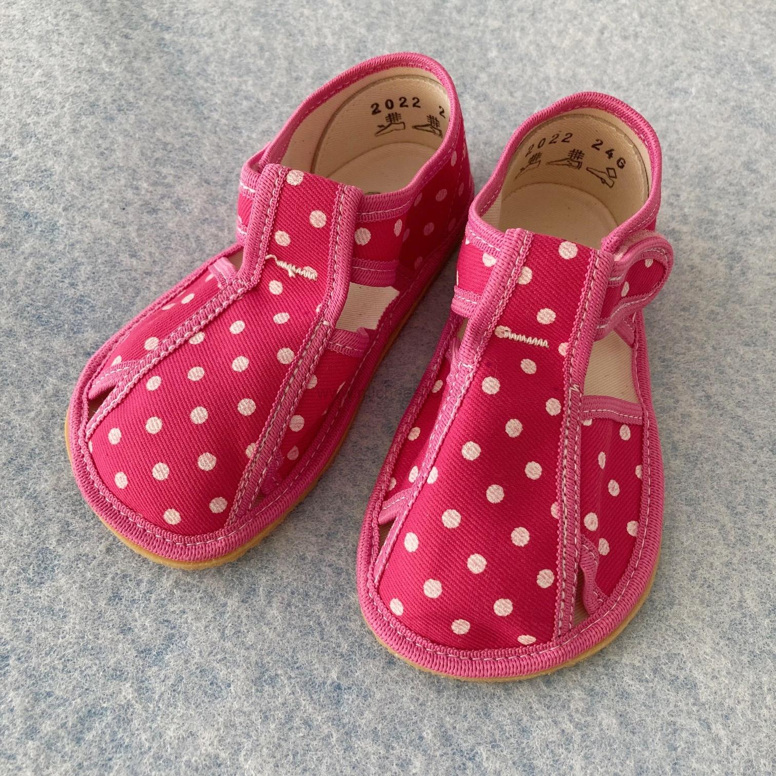 Přezůvky Baby Bare Shoes Pink Dot