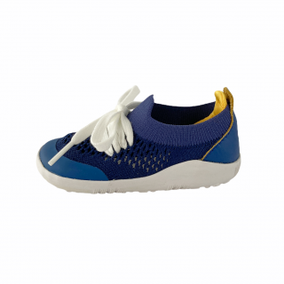 Bobux Step Up Play Knit Blueberry Yellow