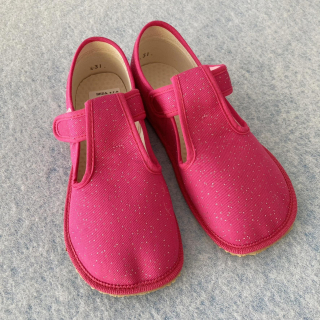 Beda Barefoot Textilní obuv BF 060010/W Pink shine