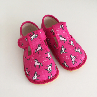 Beda Barefoot Textilní obuv BF 060010/W růžový koník